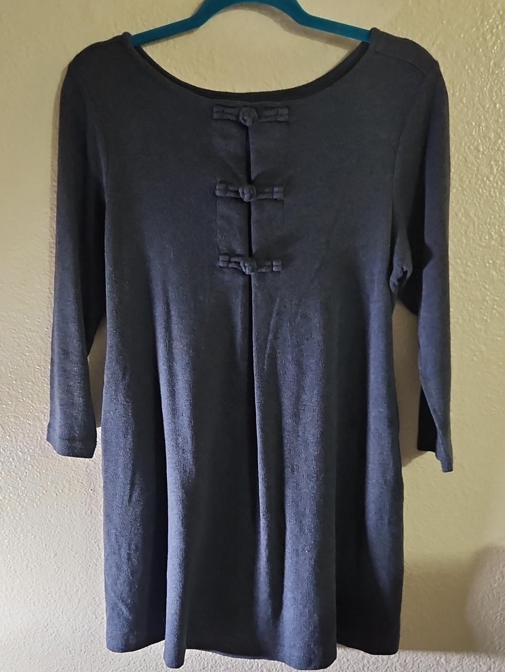 DY 4 G.O.D. Hong Kong Runway Capsule Knit Tunic Dress w/ Pockets L EUC c. 2016